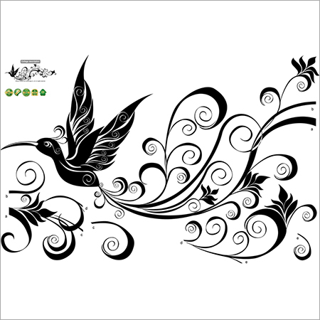 Molessi Decals Bird Good Luck - Vinyl, Varied Dimensions, Matte Black | Adhesive, Easy Application, Durable, Removable, Versatile Sheet