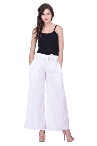 Mix Color Women Plain White Women Palazzo Trouser