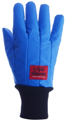 Water Proof Cryo Gloves - Fabric Insulated Large Blue Elbow Type | Waterproof Flexible Dexterous Reusable Cryo Protection