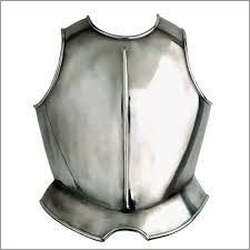 Medieval Body Armour - Steel 40x30cm Silver, Riveted, Polished Finish | Durable Protection, Robust Design, Lightweight, Customizable Fit