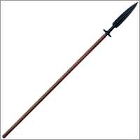 Medieval Polearm - Wood & Steel, 7 Feet Long, 12-Inch Steel Head | Sharp Point, Long Reach, Battle-Ready