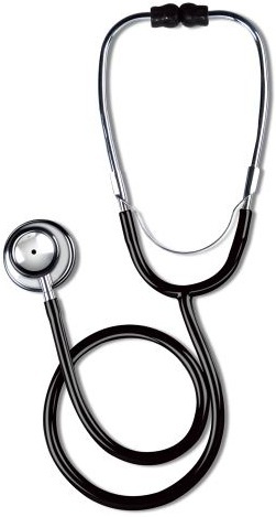 Dual Head Stethoscope - Aluminum Dual-Sided Chest Piece, Black | Soft Eartips, Silver Binaurals, Latex Free, High Sensitivity