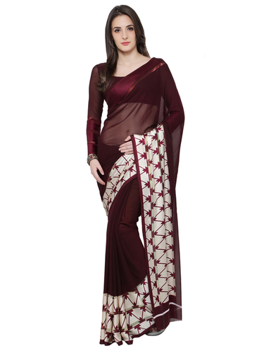 Wine Designer Sarees