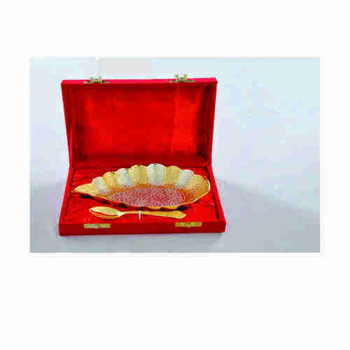 Gold Plated Gift Leaf Shaped Tray