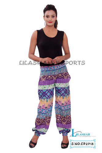 Woven Cotton Printed Purple Color Trouser