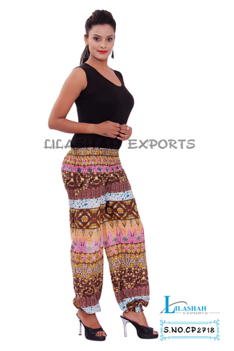Woven Cotton Printed Brown Color Trouser