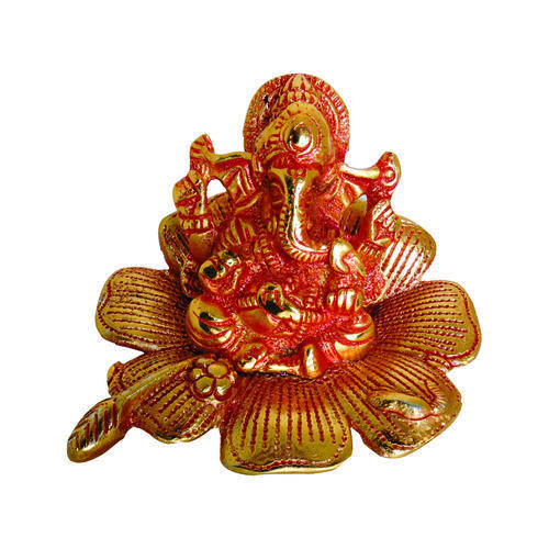 White Metal Flower Ganesha Dimension(L*W*H): 4*4.5*3 Inch (In)