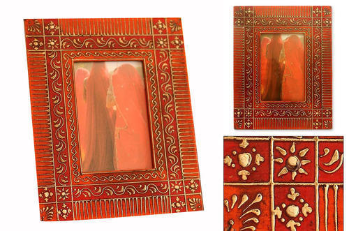 Hand Painted Metal Photo Frame Size: 8*10 Inches
