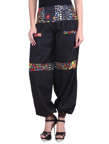 Woven Cotton Plain Black Color Trouser
