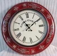 Antique Wooden Hand Painted Clock