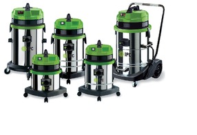 Vacuum Cleaner - Steel Tank 51/38 Ltr 250 V 2 Motor 400 mÂ³/h Air Flow | Wet/Dry Anti Foam Tilted Trolley Cable Hook