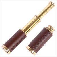 Brass Telescope With Leather Case