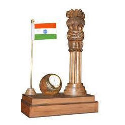 Wooden Ashoka Pillar Gift Items - Hand Carved Wooden Decor , Eye-catching Design , Fine Finish