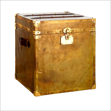 Brass Side Table Trunk