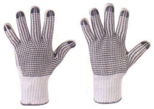 Knit Gloves - Cotton/Polycotton Large White, CE Standard | Soft Durable Comfortable Hand Protection, Pack of 24 Pairs