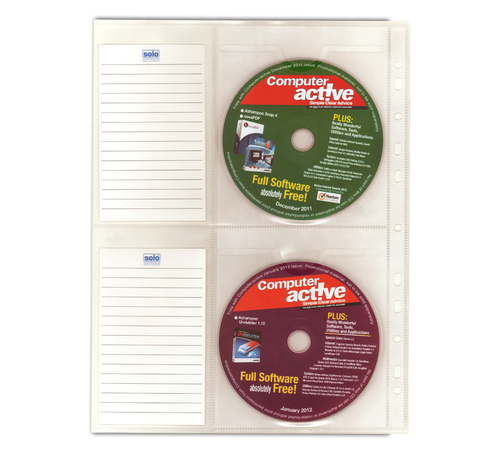 CD Wallet Pocket with Label (For Ring Binder)