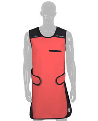 Lead Apron - Lead Rubber, Variable Size, Red, 0.5 mm Lead Equivalent, Adjustable Fasteners, Radiation Protection, Comfortable Design
