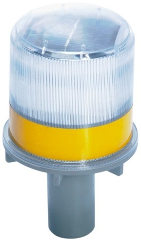 Solar Delineators without Clamp - Aluminium & Polycarbonate, 75x80 mm, Yellow | Solar Powered, Bright LEDs, Road Marker