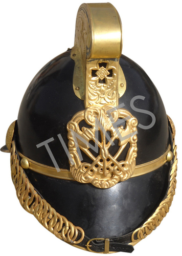 Medieval Fire Chief Leather Finish Armour Helmet
