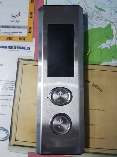 Landing Operating Panel - Stainless Steel with Titanium Coating | Vandal-Proof Buttons Built-In Emergency LED Megaphone Recess Emergency Telephone Device Logo Display Option