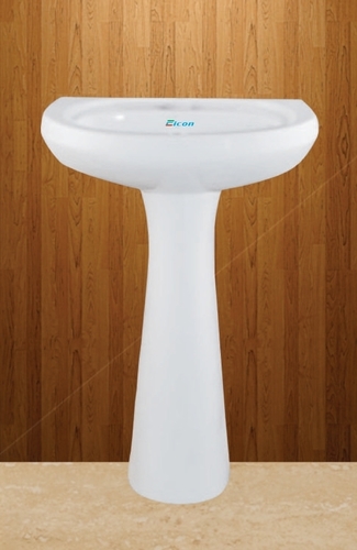 Oval Shaped Pedestal Wash Basin Installation Type: Floor Mounted
