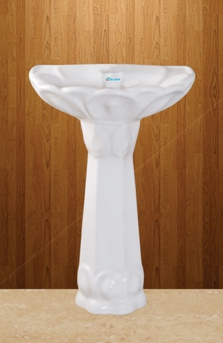 White Design Pedestal Wash Basin