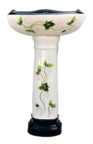Black Color Pedestal Wash Basin