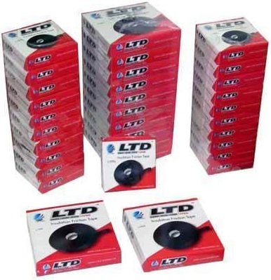 Friction Insulation Tape - Cotton Material, 1.90cm x 35mm x 10m, Black Color | Durable Design, Ideal for Wiring Applications
