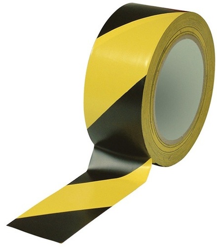Floor Marking Tape - 27 Mtr Length, 100MM x 16MM, Zebra Yellow & Black Design | Durable, High Visibility, Ideal for Safety Compliance