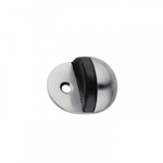 Door Stopper Floor - Steel, 40x30x20 mm, Silver, Brushed Steel Finish | Durable, Easy Install, Quiet Operation, Strong Hold, Mounted Half Round