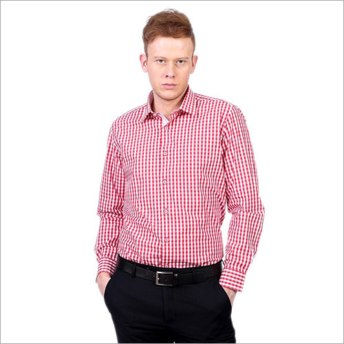 Red Casuals Regular Fit Shirts