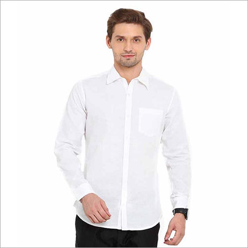 White Casuals Regular Fit Shirts