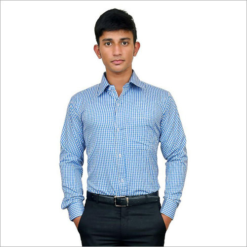 Blue Formal Regular Fit Shirt