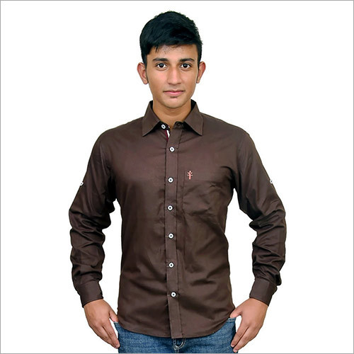 Brown Casuals Slim Fit Shirt