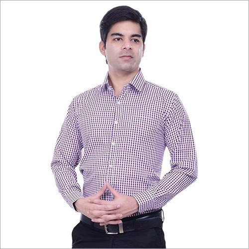 Purple Casuals Regular Fit Shirts