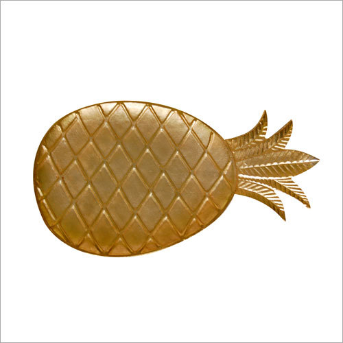 Pineapple Dish With Gold Finished Made Of Alumuniume