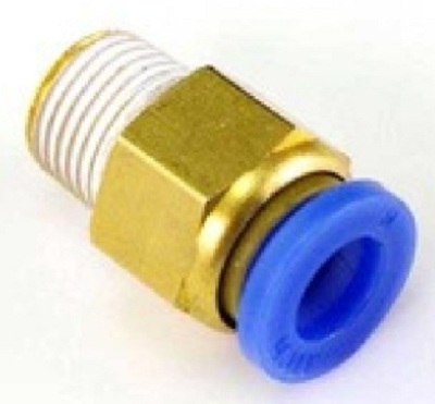 Male Connector Push Type Fitting - 4 mm O.D, Gold | Easy Install, Secure Seal, Durable Build, Reliable Joint