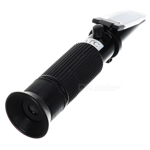Refractometer - Industrial and Laboratory Use, 110-220 Volt Measurement of Fluid Concentrations, Black Color