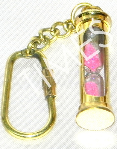 Pink Sand Timer Keychain