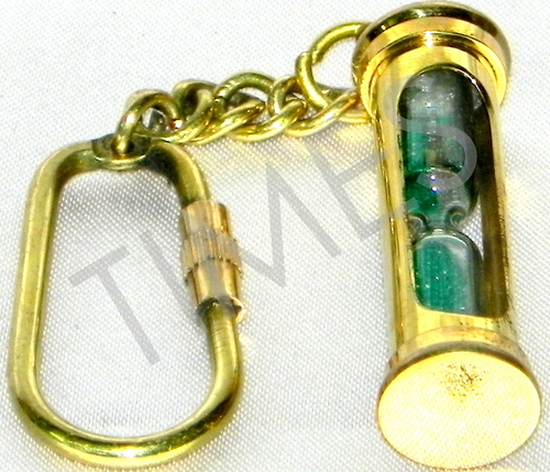 Green Sand Timer Keyring