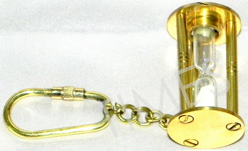 White Sand Timer Keychain
