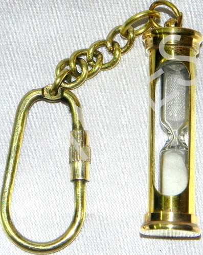 White Sand Timer Keychain