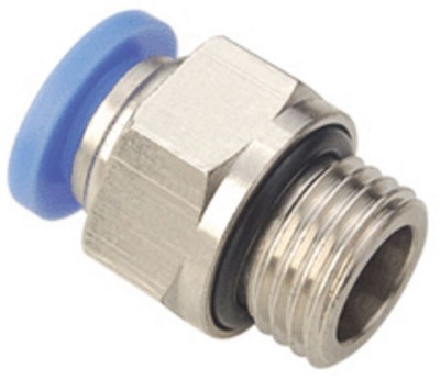 Male Connector - Brass/Nylon M4-6 Thread, 6 mm O.D, Nickel | Secure Connection, Easy Assembly, Reliable Sealing