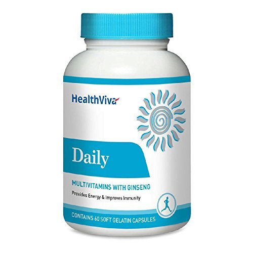 Healthviva Daily (Multivitamin with Ginseng), Unflavoured Capsules