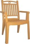 windsora Chair - PP/PC Material, 600x875x585 mm, Globus Brown | Durable, Stackable, Ergonomic, Lightweight, Comfortable