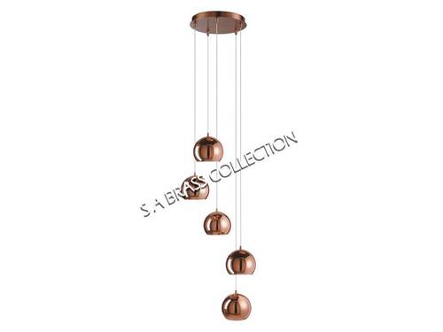 Copper Ball Pendant Light