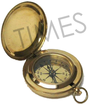 Nautical Brass Shine Compass