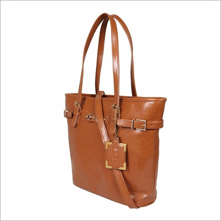 Tan Ladies Synthetic Leather Bags