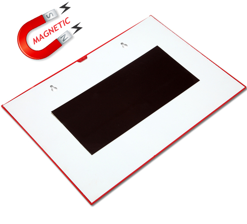 Magnetic Data Folder - Plastic A4 Size Red | Magnetic Adhesion Versatile Display Iron Surface Mount