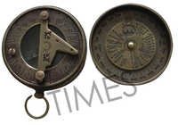 Antique Sundial Pocket Compass